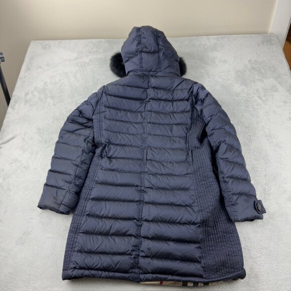 Burberry Navy Blue Down Puffer Jacket Women’s Size M - Picture 4 of 16
